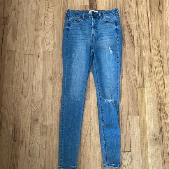 Mudd FLX Stretch High Rise Denim Blue Jeggings Sz 7 - Picture 1 of 7